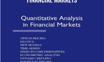 Quantitative Analysis in Financial Markets - Marco Avellaneda