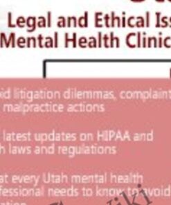 Utah Legal and Ethical Issues for Mental Health Clinicians - Susan Lewis