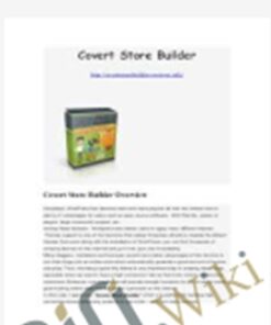 WP Covert Store Builder - Soren Jordansen, John Merrick & Cindy Battye