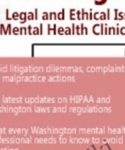 Washington Legal and Ethical Issues for Mental Health Clinicians - Susan Lewis