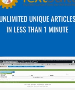 Unlimited Unique Articles In Less Than 1 Minute - Text Suite