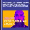 Profitable AF Emails email marketing playbook + Dirty Content Marketing - Nabeel Azeez