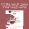 [Audio Only] BT08 Short Course 10 - Common Factors and Specific Techniques in Brief Therapy: A Solution-Focused Perspective - Ellen Quick