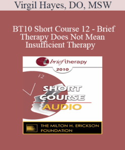 [Audio] BT10 Short Course 12 - Brief Therapy Does Not Mean Insufficient Therapy - Virgil Hayes