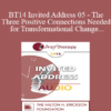 [Audio] BT14 Invited Address 05 - The Three Positive Connections Needed for Transformational Change - Stephen Gilligan