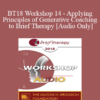 [Audio] BT18 Workshop 14 - Applying Principles of Generative Coaching to Brief Therapy - Robert Dilts