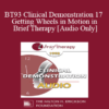 [Audio] BT93 Clinical Demonstration 17 - Getting Wheels in Motion in Brief Therapy - Stephen Lankton