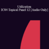 [Audio] IC04 Topical Panel 12 - Utilization - John Beahrs