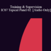 [Audio] IC07 Topical Panel 02 - Training & Supervision - George Gafner