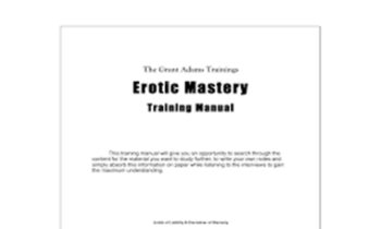 Grant Adams - Erotic Mastery