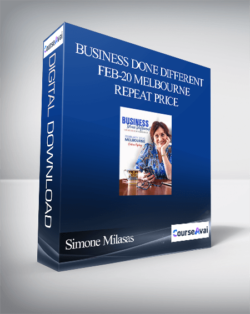 Simone Milasas - Business Done Different Feb-20 Melbourne Repeat Price