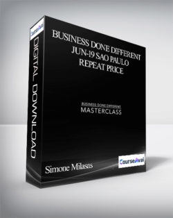 Simone Milasas - Business Done Different Jun-19 Sao Paulo Repeat Price