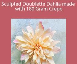 Amity Katharine Libby – Sculpted Doublette Dahlia made with 180 Gram Crepe