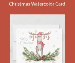 Jennifer Hansen – Christmas Watercolor Card