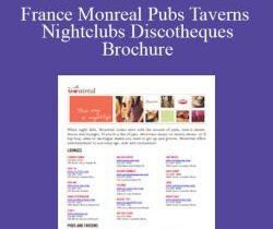 Joy of Life – France Monreal Pubs Taverns Nightclubs Discotheques Brochure
