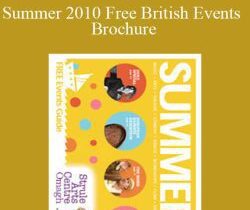 Joy of Life – Summer 2010 Free British Events Brochure