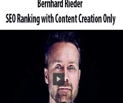 Bernhard Rieder – SEO Ranking with Content Creation Only