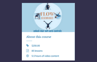 Flow Beginnings Soft Acrobatics Course - Soft Acrobatics with Aaron