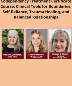 Codependency Treatment Certificate Course: Clinical Tools for Boundaries, Self-Reliance, Trauma Healing, and Balanced Relationships By Nancy L. Johnston, Krystal Mazzola Wood Lindsay C. Gibson, and Tian Dayton. PhD