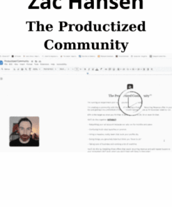 The Productized Community By Zac Hansen