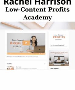 Low-Content Profits Academy By Rachel Harrison