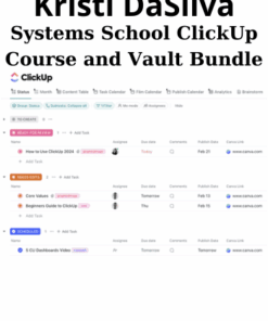 Systems School ClickUp Course and Vault Bundle By Kristi DaSilva